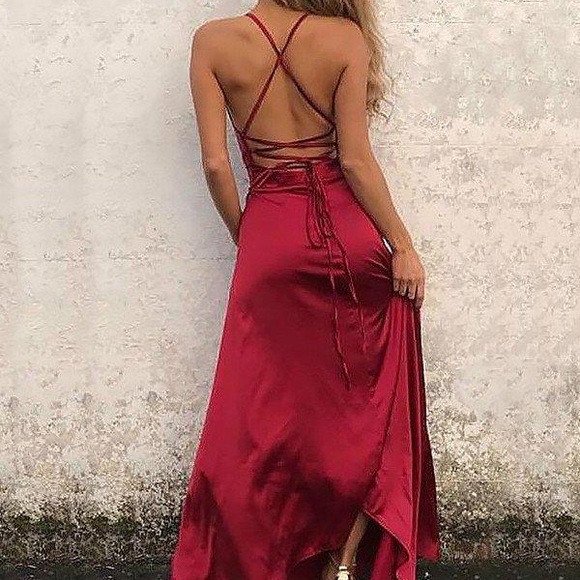 A-Line/Princess Prom Dress Floor-Length Cowl Neck - Picture 2 of 2